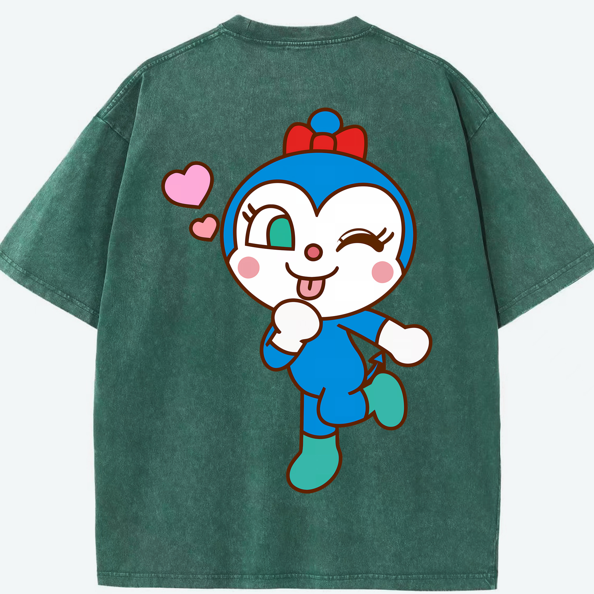 （画像用） アンパンマン Anpanman 綿100% ヴィンテージ風 半袖Tシャツ（背面プリント）